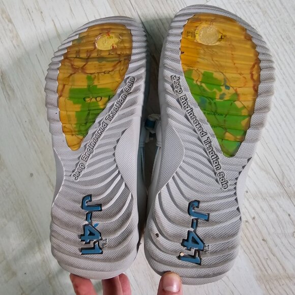 J-41 Rebirth Mary Jane Velcro rugged hiking shoes-white/blue size 6.5 - Picture 2 of 14